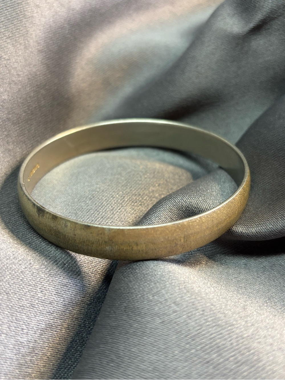 Vintage Monet Brass-Tone Matte Gold Bangle Bracelet